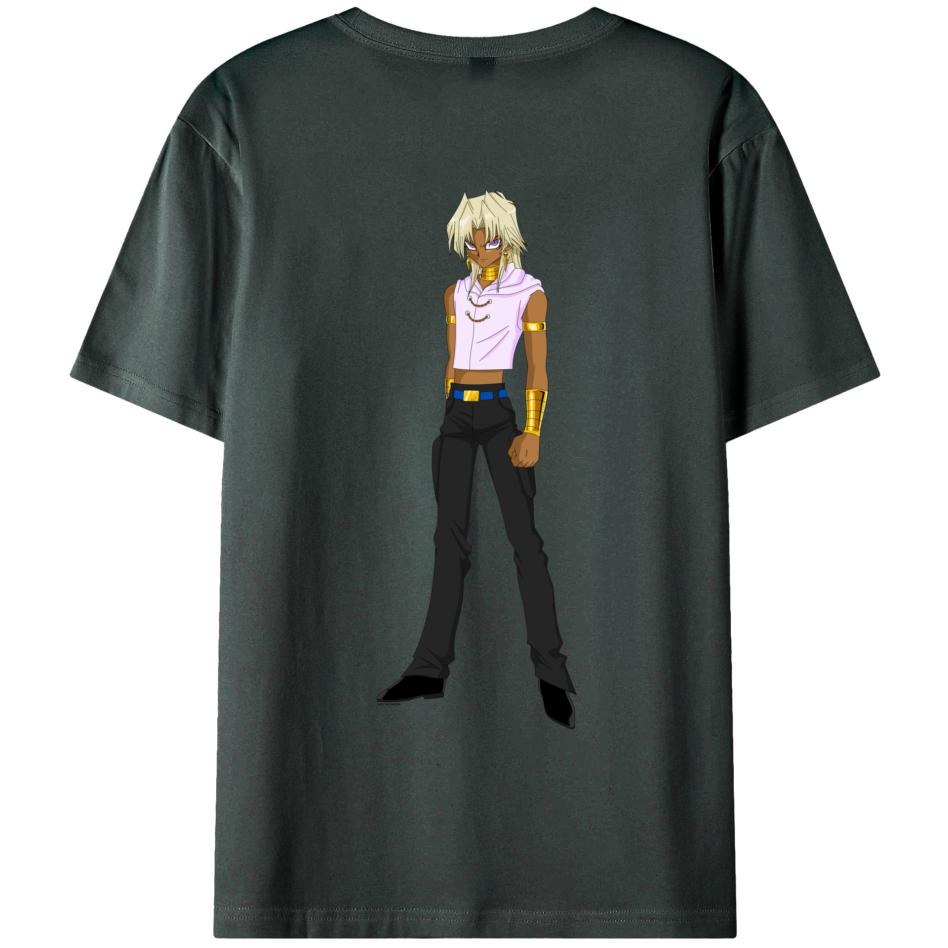 （画像用） 遊☆戯☆王 Yu-Gi-Oh! 綿100％ メンズ半袖Tシャツ（バックプリント） 通気性